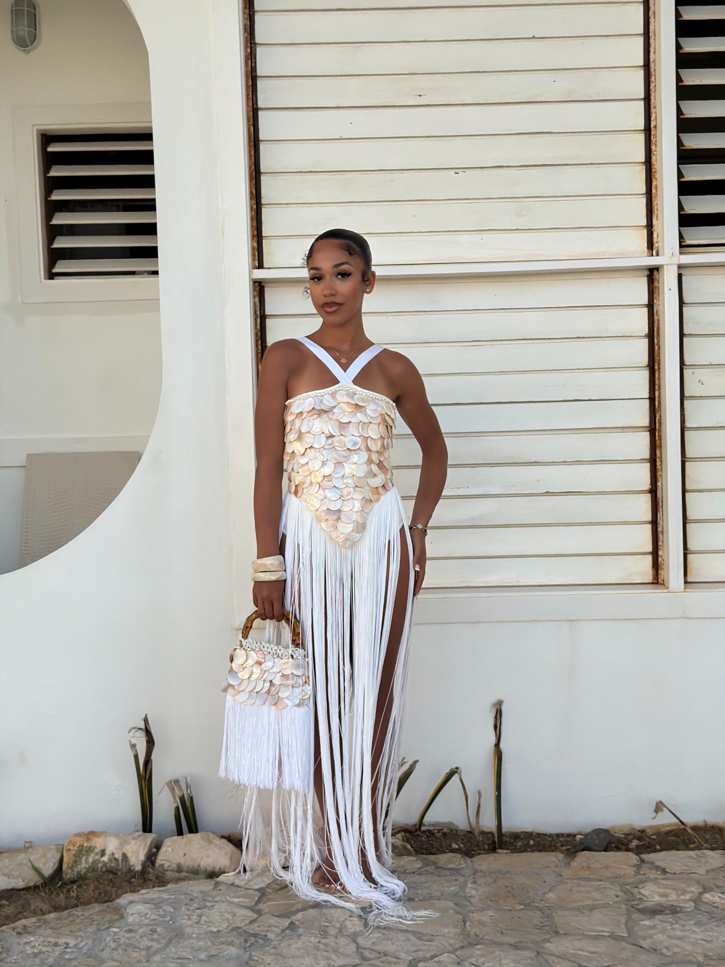 Mother Of Pearl Tassel Dress