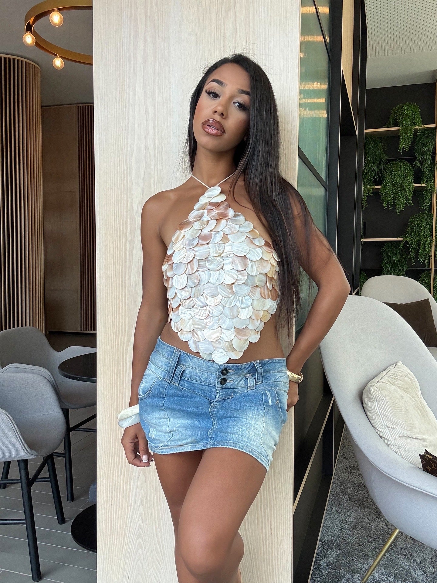 Mother Of Pearl Diamond Cut Top