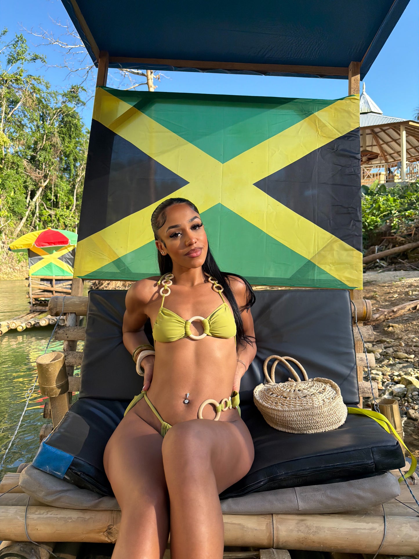 Green Wooden Ring Bikini