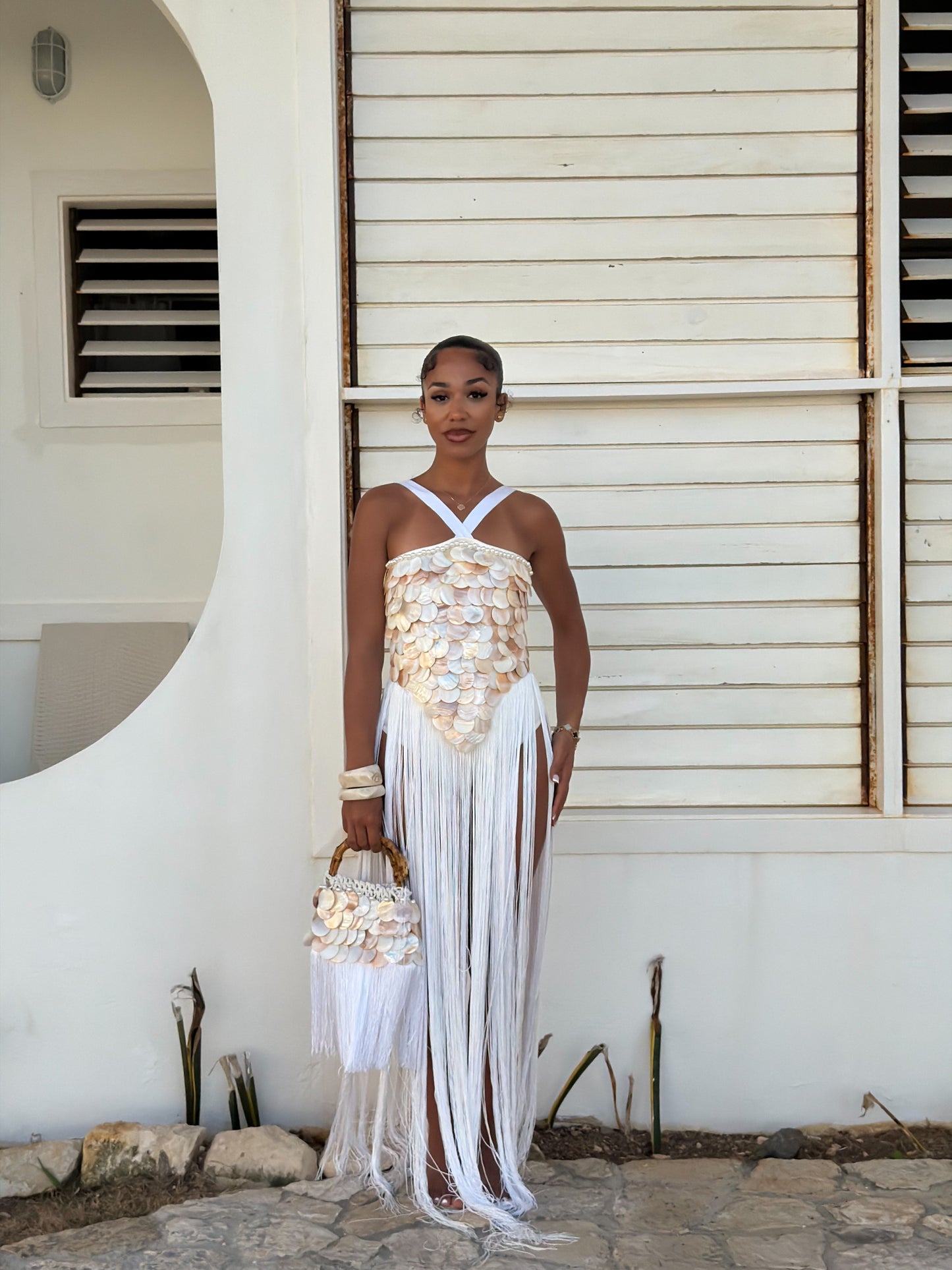 Mother Of Pearl Tassel Dress