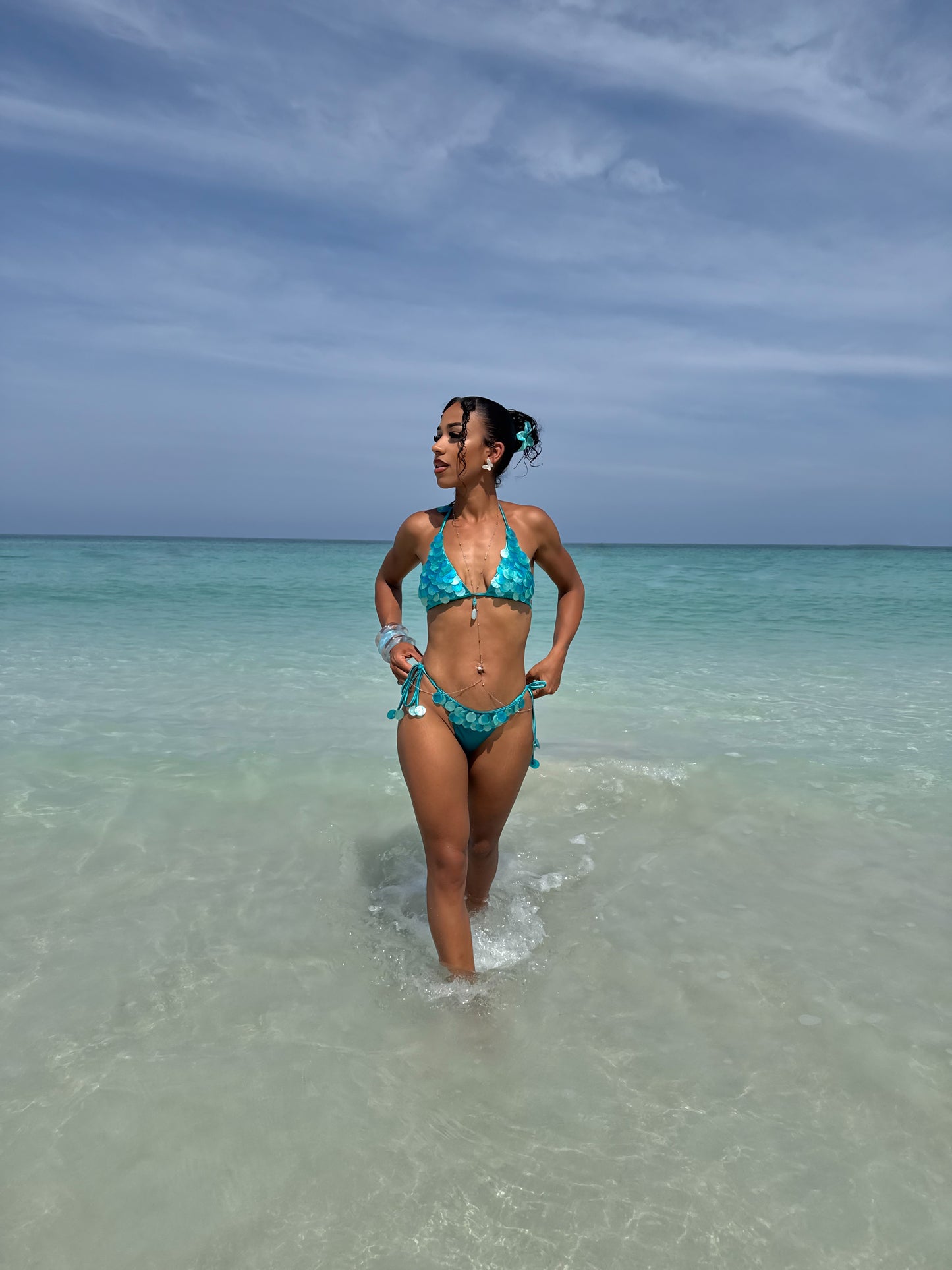 AQUA Seashell Scale Bikini